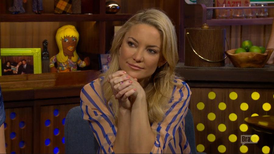 Kate hudson flustered wwhl nick joans