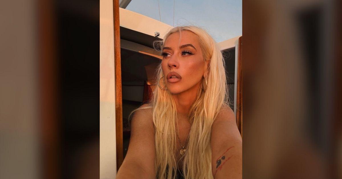 image of Christina Aguilera is clear that she doesn't 'give a f---' about opinions.