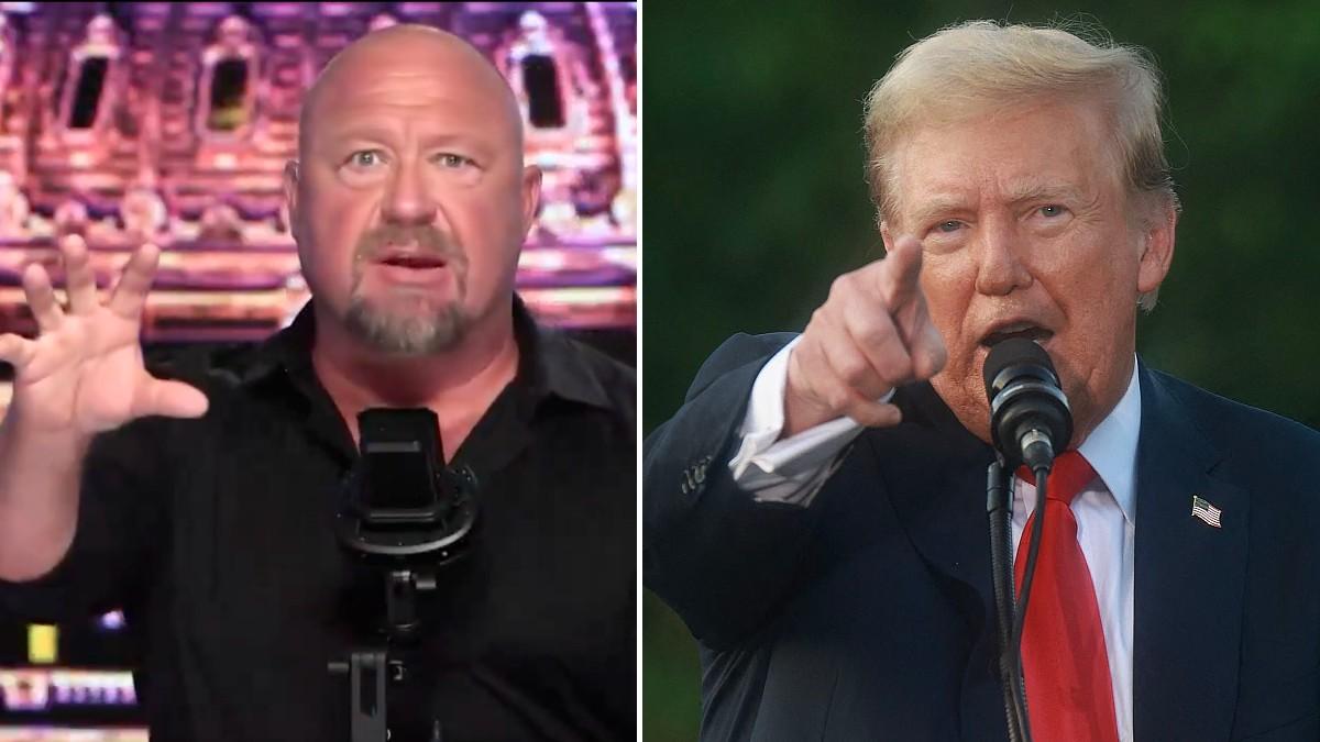 split of Alex Jones and Donald Trump.