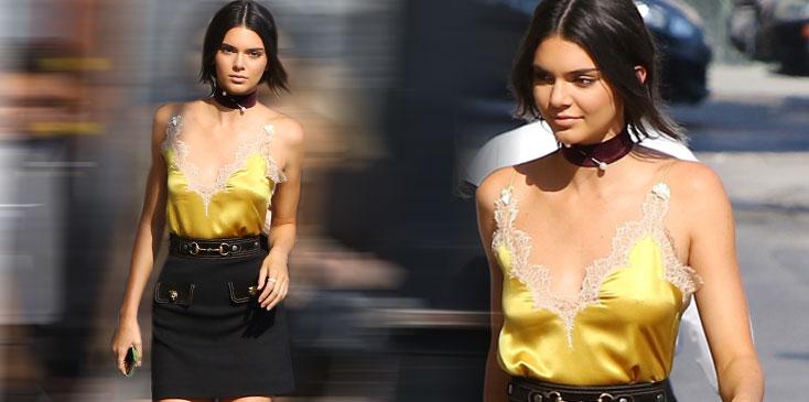 Look Away, Kris! Kendall Jenner Goes Braless AGAIN And Bares Her Assets In  A Sexy Silk Top!