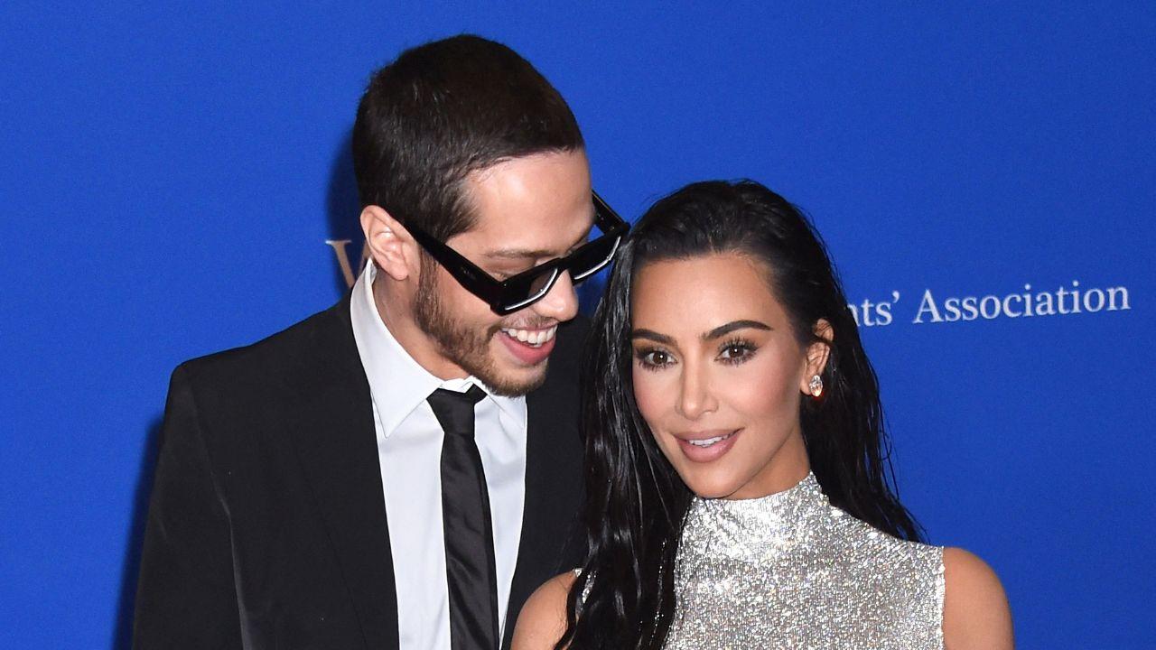 Image of Pete Davidson and Kim Kardashian dated for a little less than a year.