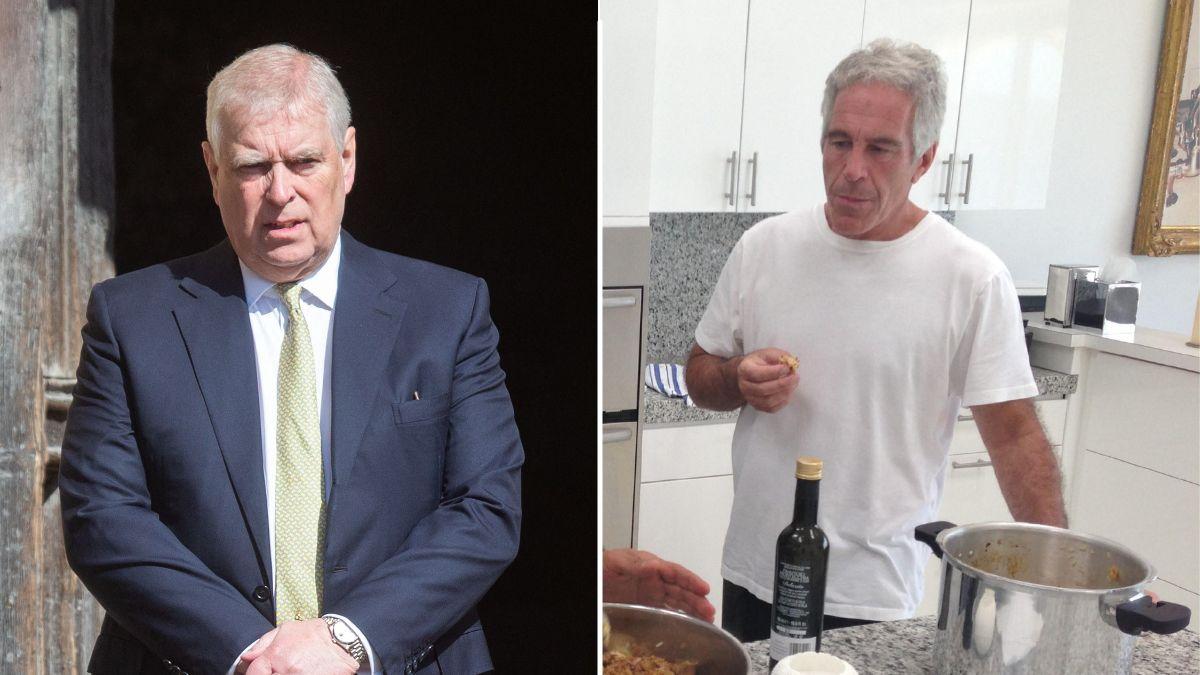 image split of prince Andrew and Jeffrey epstein
