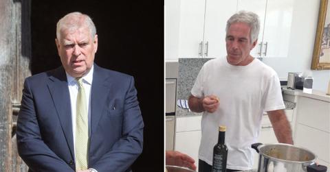 image split of prince Andrew and Jeffrey epstein