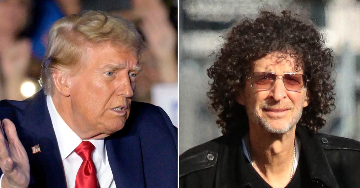 Split photo of Donald Trump and Howard Stern.