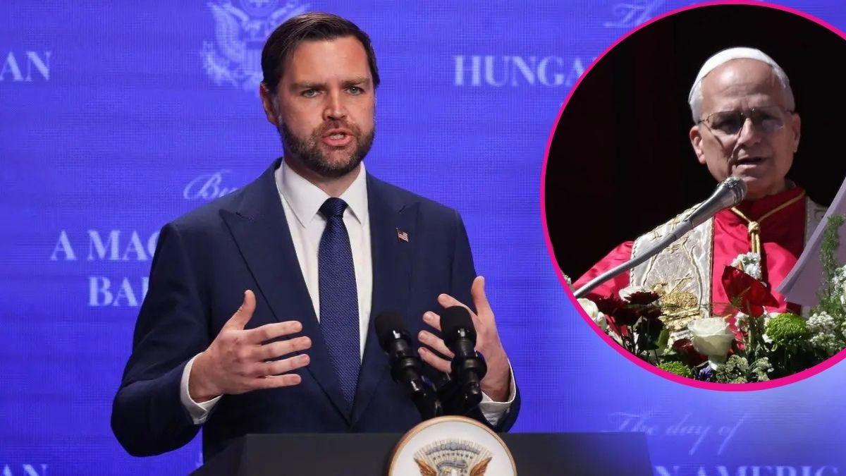 image of jd vance and pope Leo 