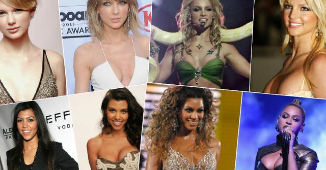 celebrities with fake boobs