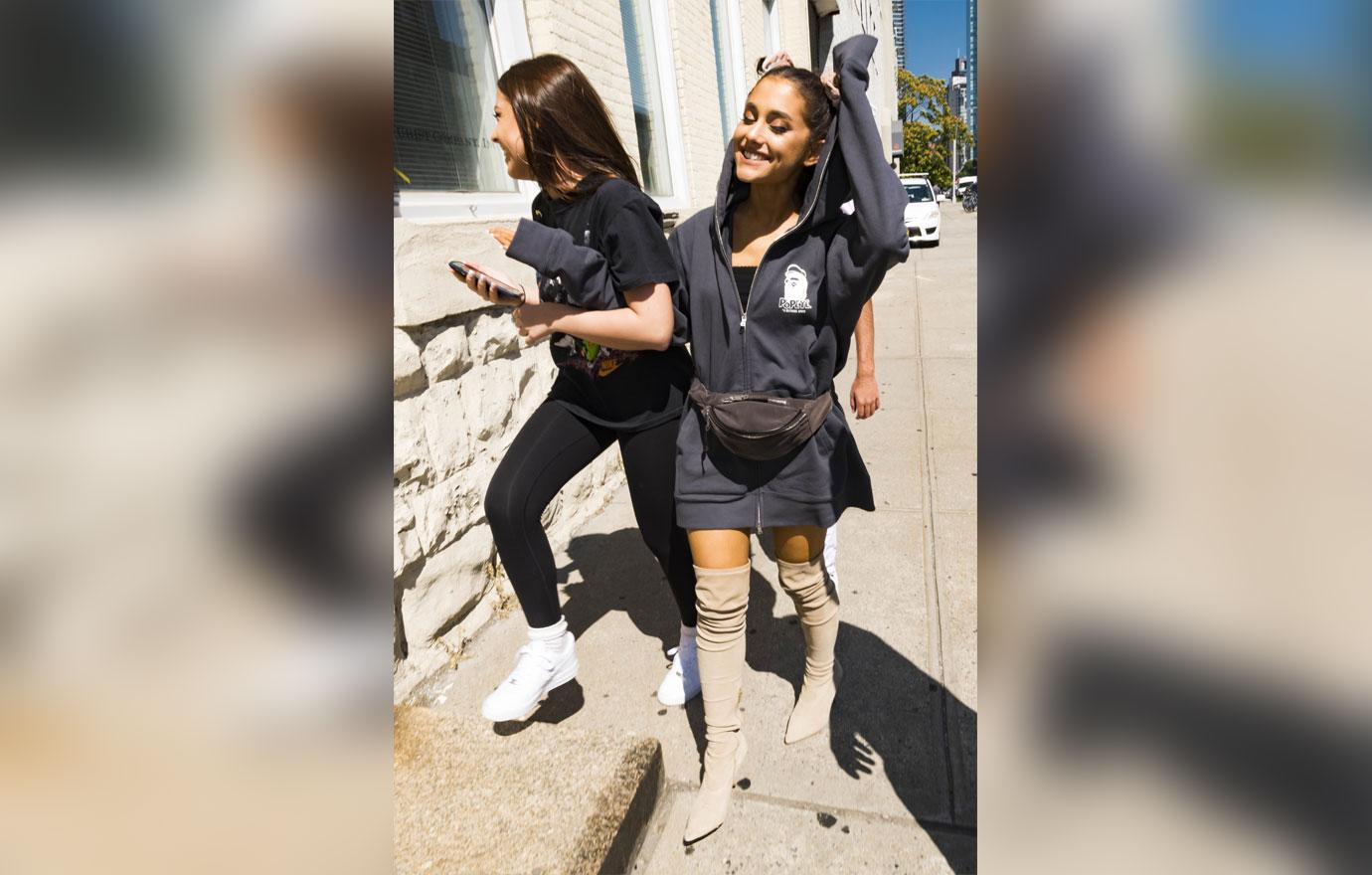 Ariana Grande visits boyfriend Pete Davidson while he is doing a photoshoot