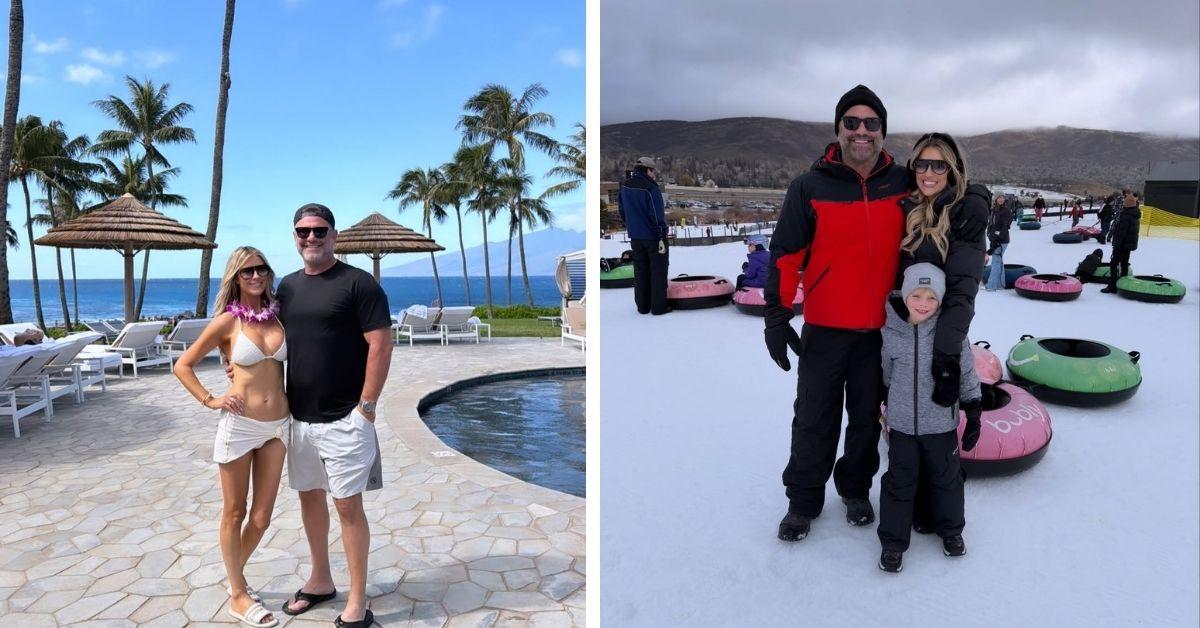 image of Christina Haack kissed her boyfriend Christopher Larocca during dinner.