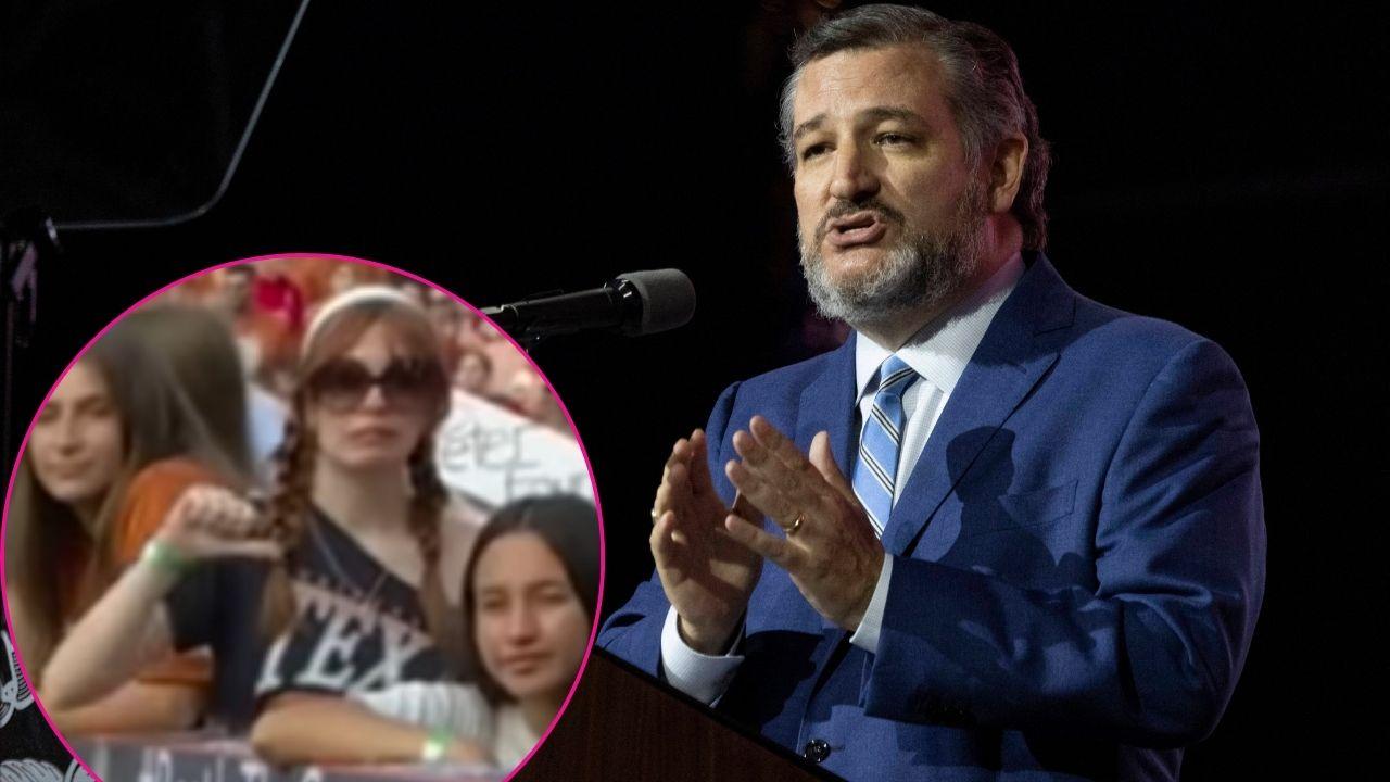 Split photo of Ted Cruz