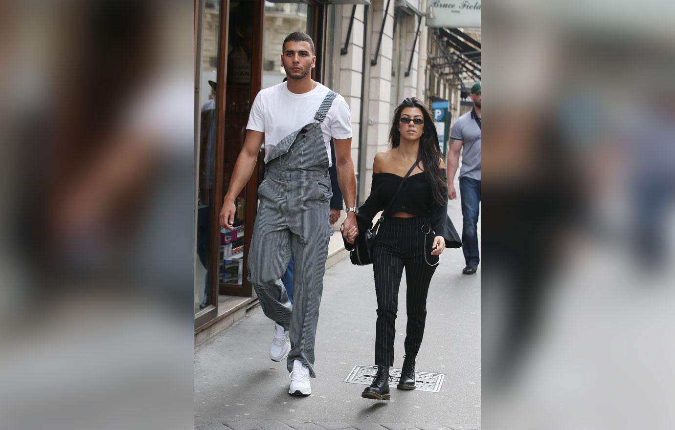 Younes Bendjima And Kourtney Kardashian Holding Hands