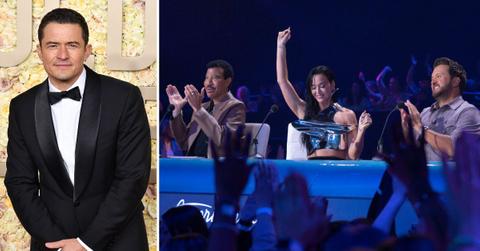 orlando blooms raves katy perrys outfit top breaks american idol watch