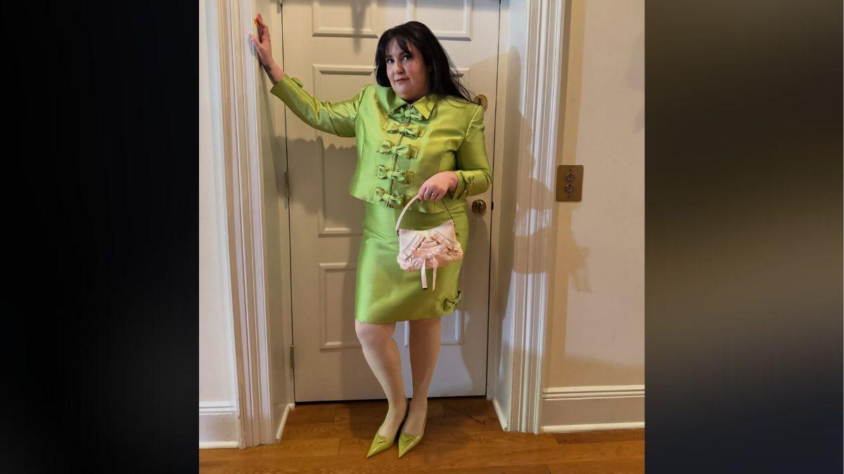 Photo of The 'Girls' actress wore two outfits for the July 3 wedding.