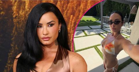 demi lovato stuns tiny bikini toned physique