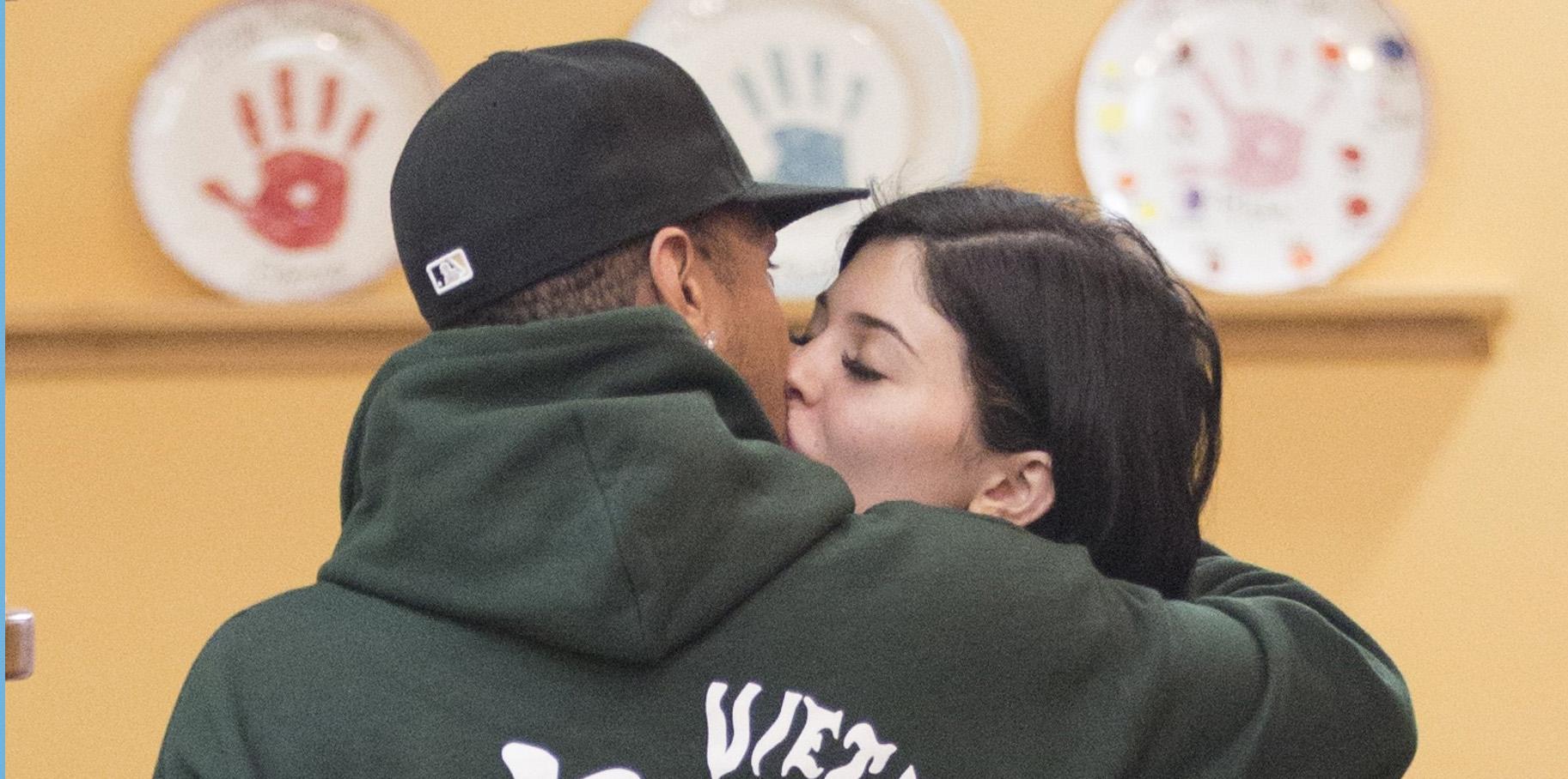 Kylie Jenner and Tyga make out in front of children at Color Me Mine