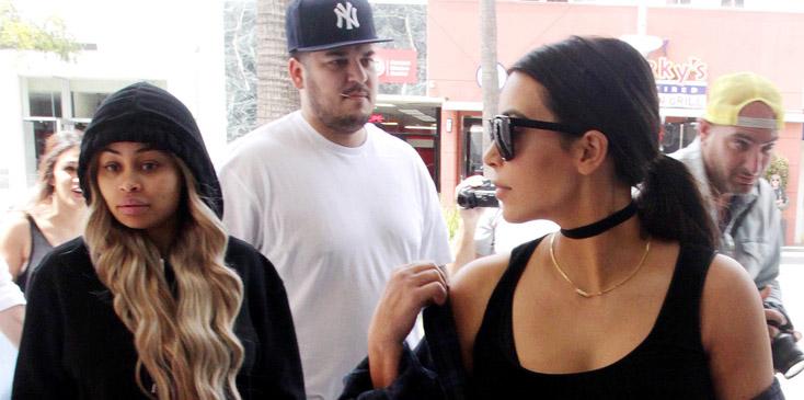 Kim Kardashian Lunches With Rob &amp; Blac Chyna