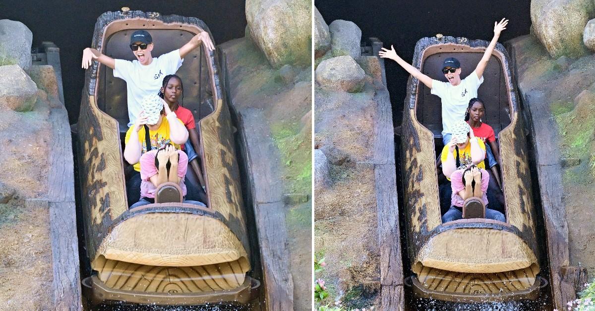 Photo of The mother-duo took on a thrilling log ride.