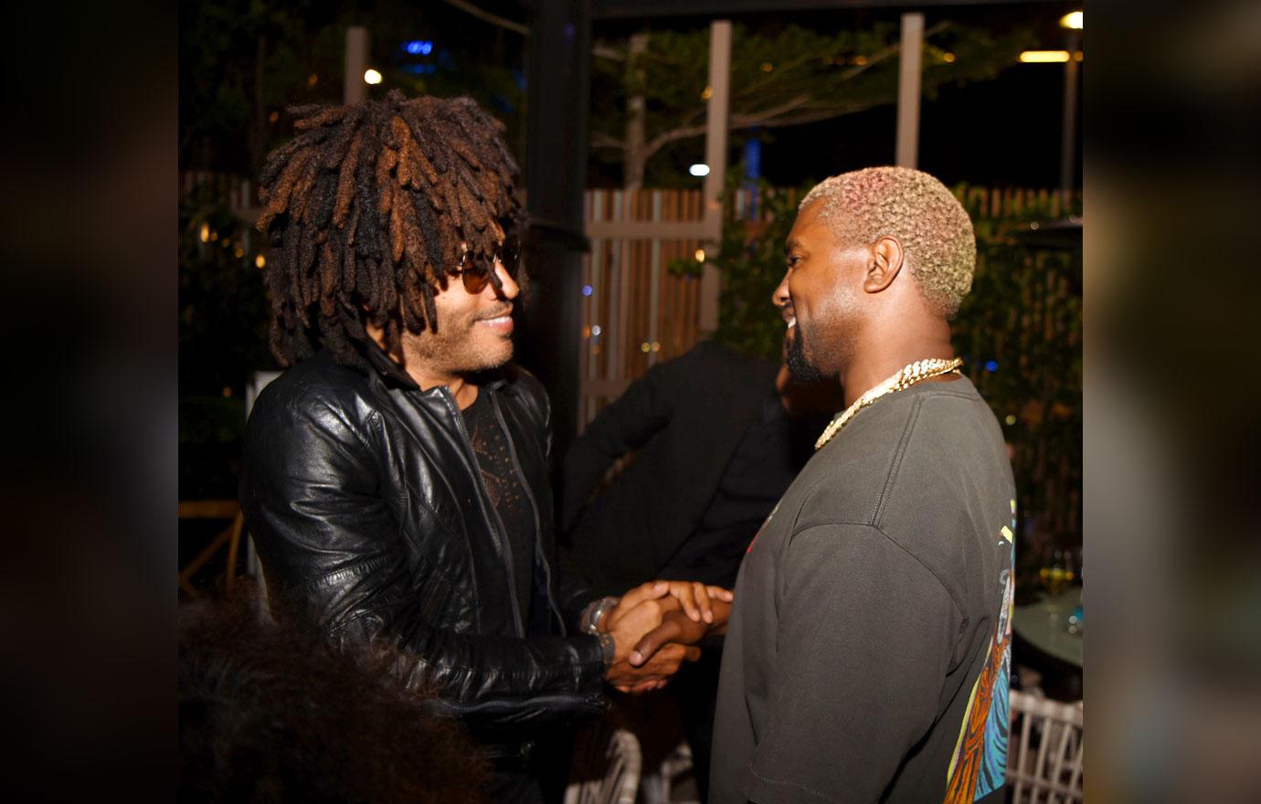 Exclusive Lenny Kravitz and Kanye West at Swan