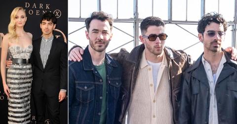 Composite photos of Sophie Turner, Joe Jonas and the Jonas Brothers