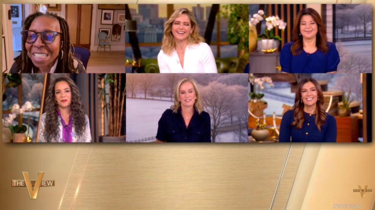 Photo of Whoopi Goldberg appeared on 'The View' virtually, as she was 'snowed in.'