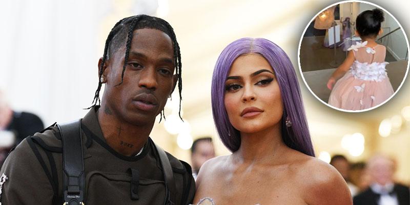 Kylie Jenner & Travis Scott Reunite For Stormi’s Makeup Launch Party