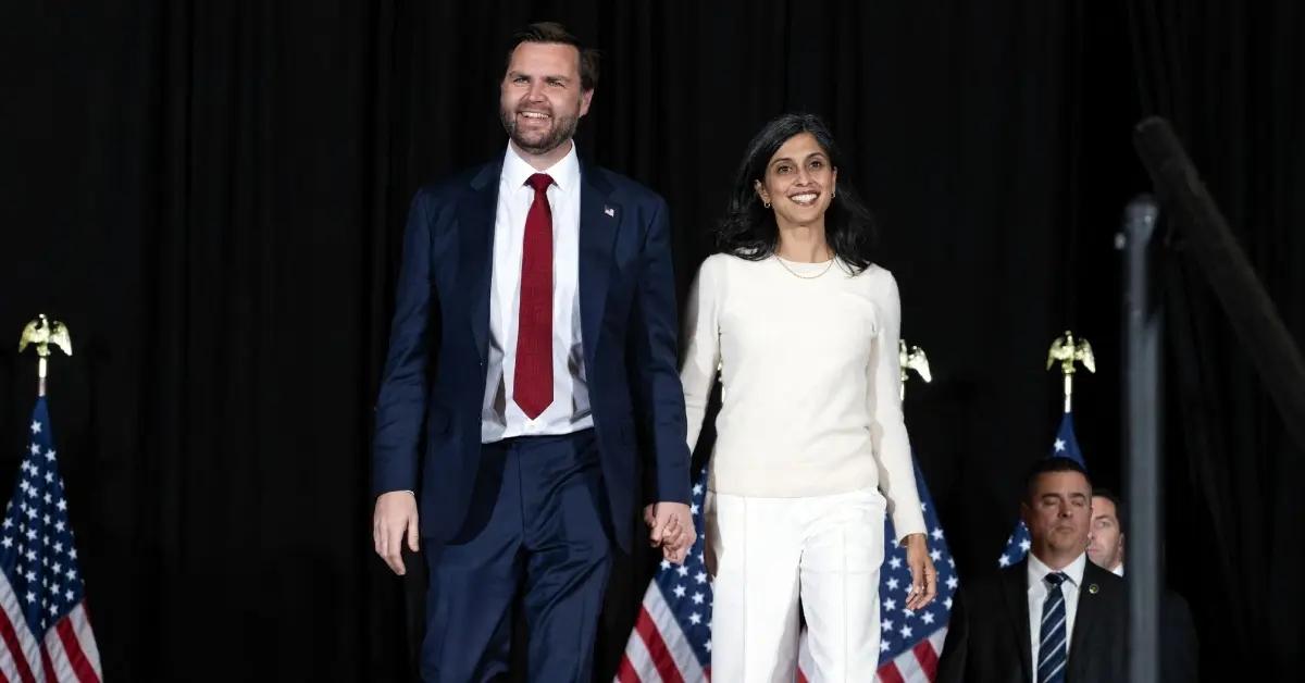Photo of The vice president married wife Usha Vance in 2014.