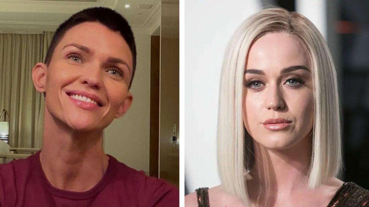Split photo of Ruby Rose and Katy Perry