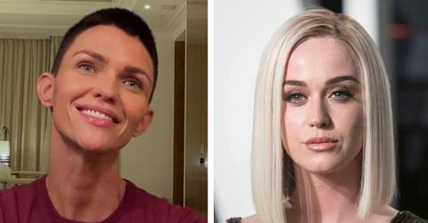 Split photo of Ruby Rose and Katy Perry