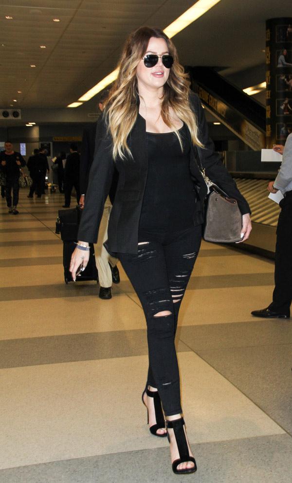 Khloe kardashian ripped jeans