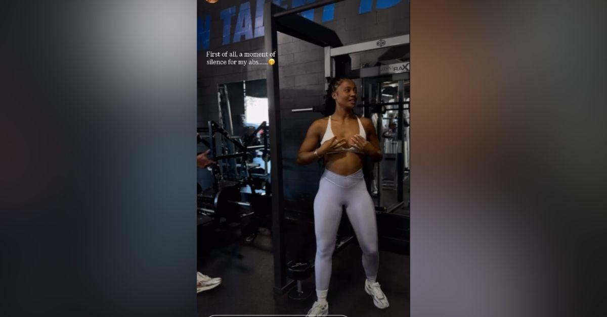 image of Kayla Nicole shared an intense workout video online.
