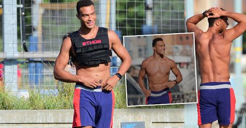 //dale moss bachelorette clare crawley sweaty workout