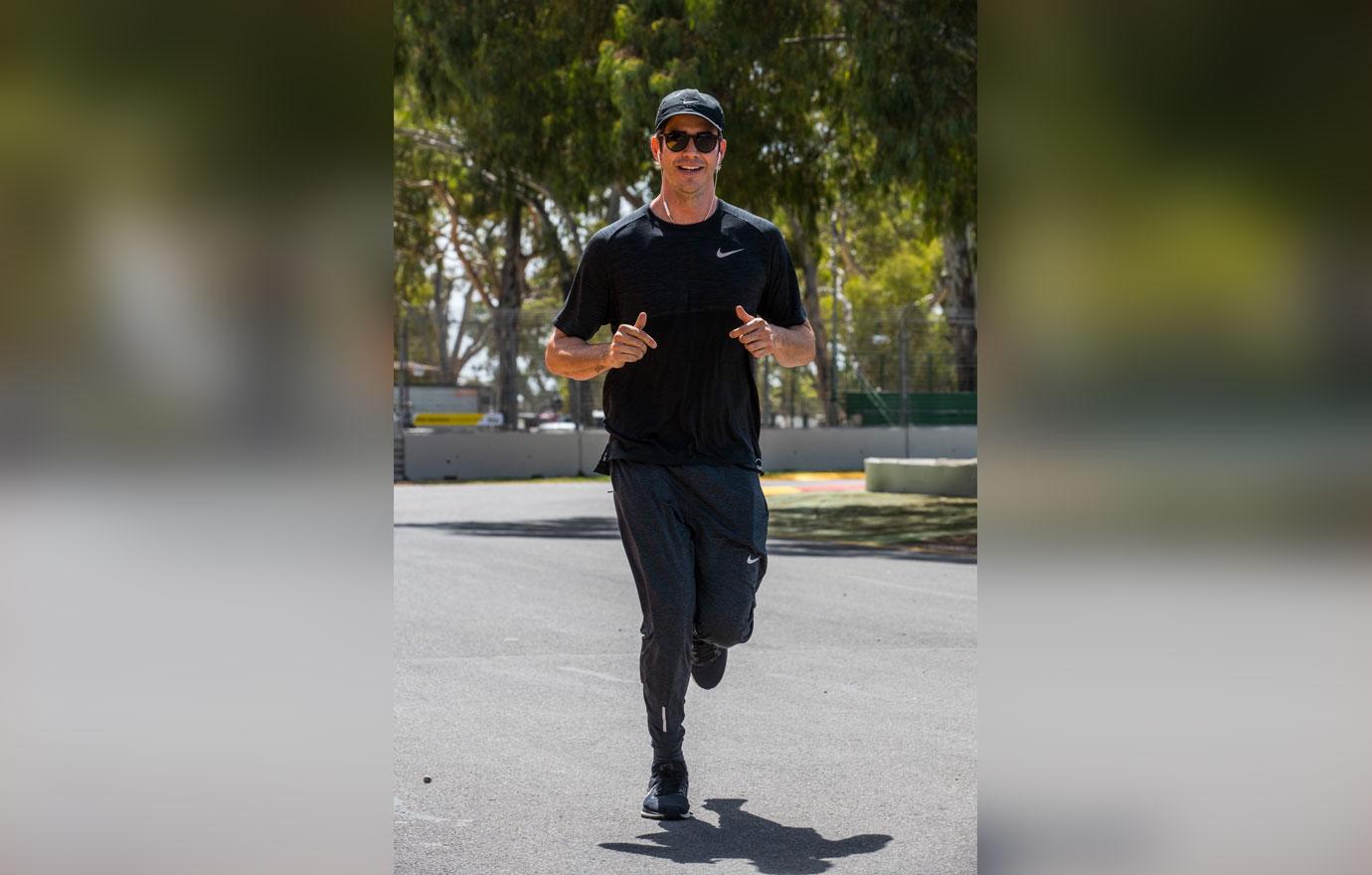 *EXCLUSIVE* Arie Luyendyk goes for a run in Australia