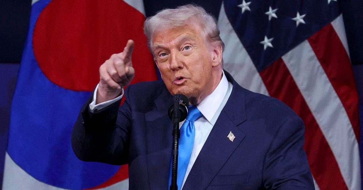 image of Donald Trump called Chuck Schumer's criticism of his Asia trip "almost treasonous."