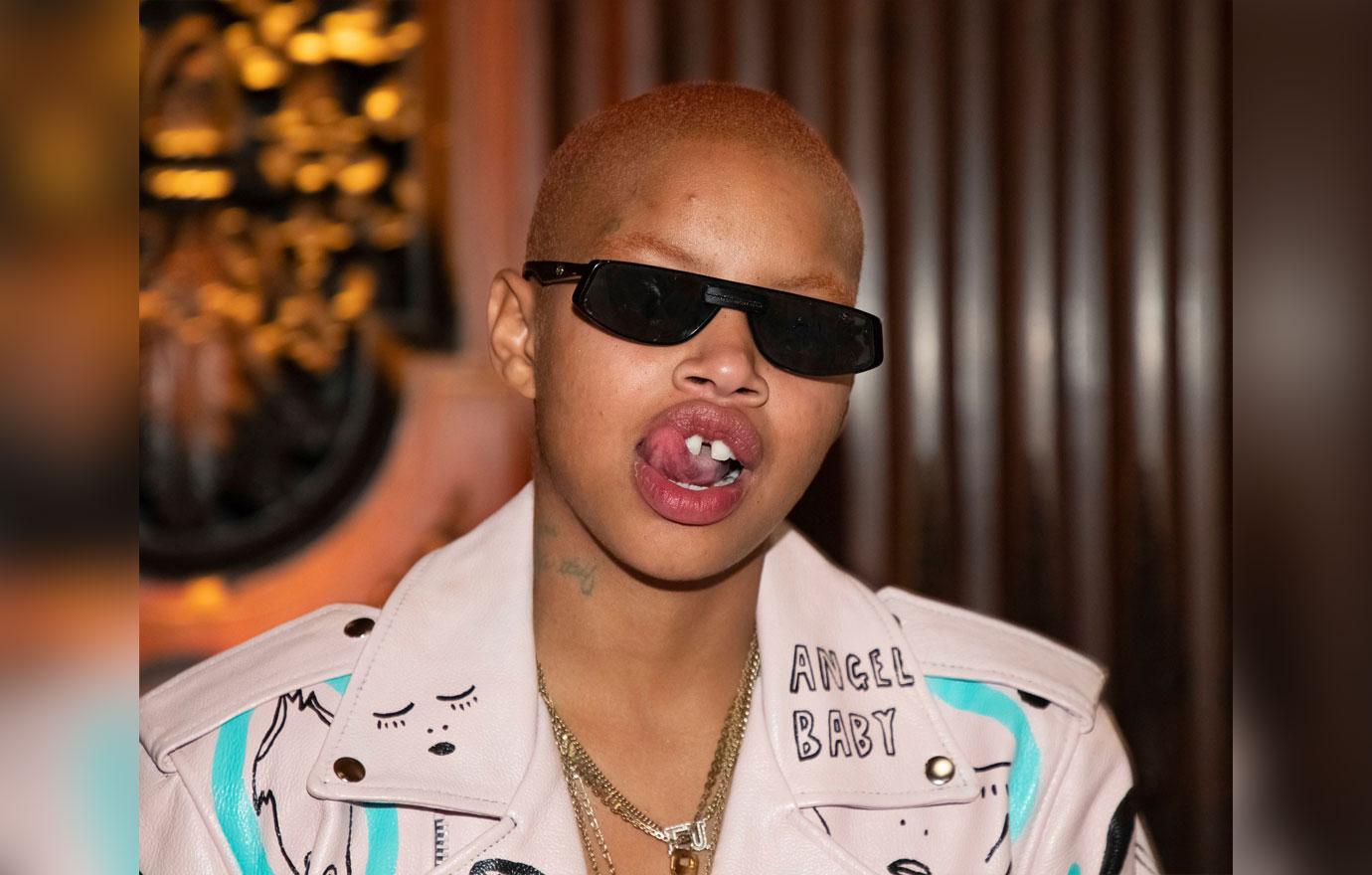 Slick Woods Welcomes Son Saphir