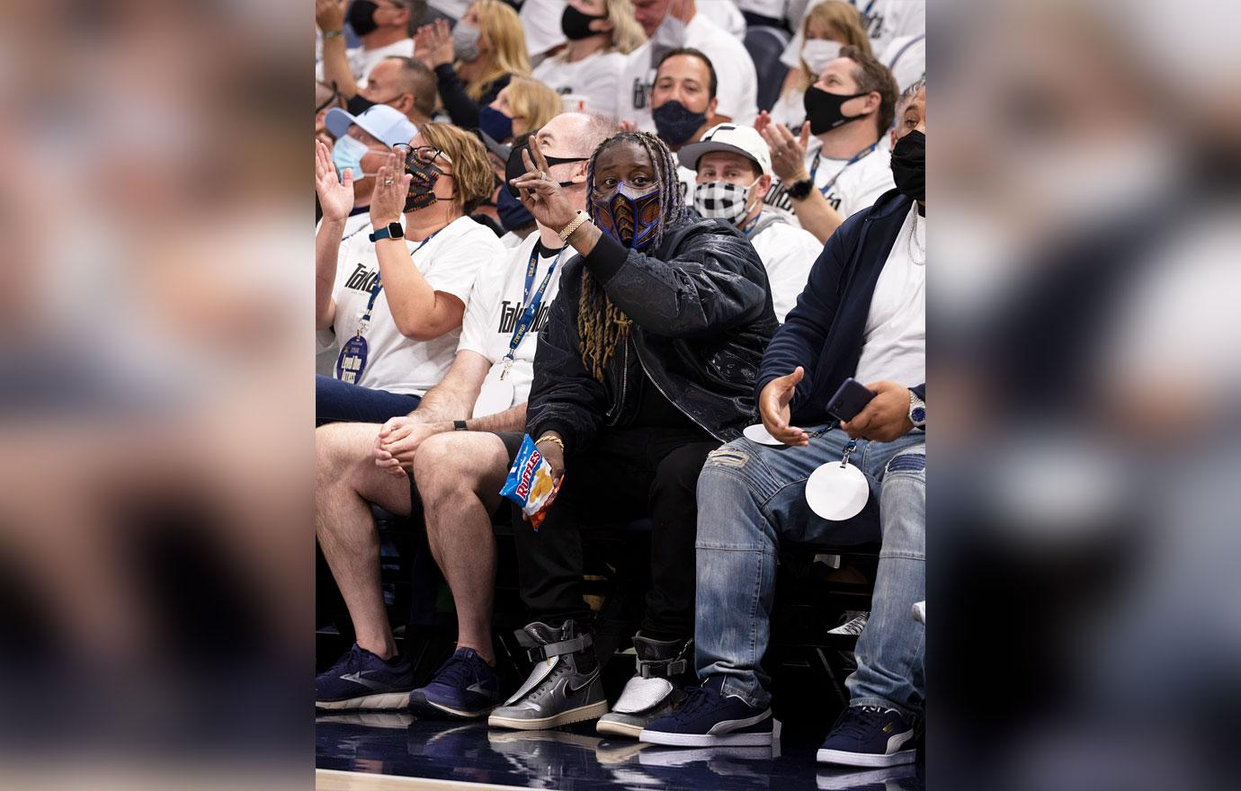 t pain courtside utah jazz playoffs