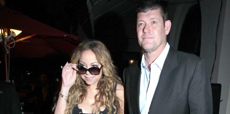 Mariah Carey &amp; her fiance, James Packer are all smiles as they are seen leaving the &#8220;Nice Guy&#8221; club in Hollywood, CA.