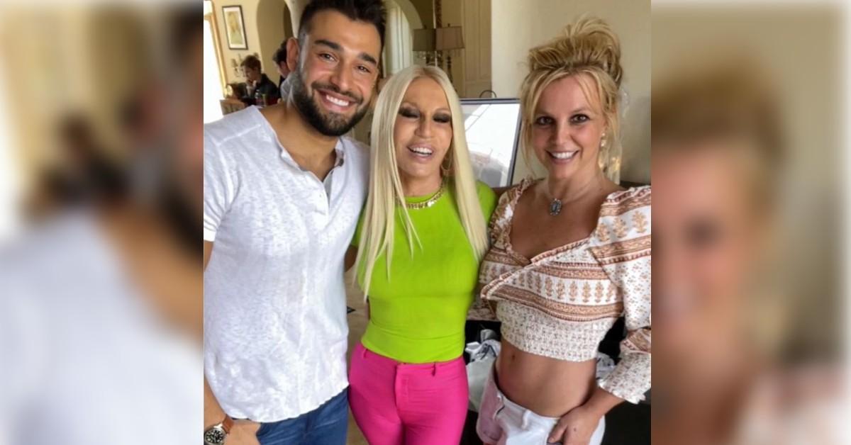 Donatella Versace Makes a House Call to Britney Spears and Sam Asghari