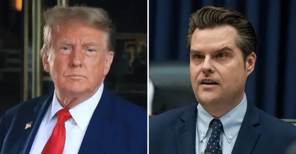 Composite photo of Donald Trump and Matt Gaetz