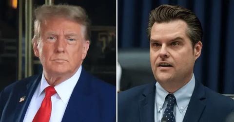 Composite photo of Donald Trump and Matt Gaetz