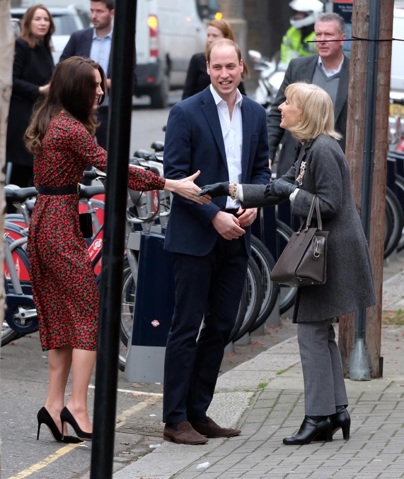 Kate Middleton, Prince William and Harry arrive at Harrow Club in west London.