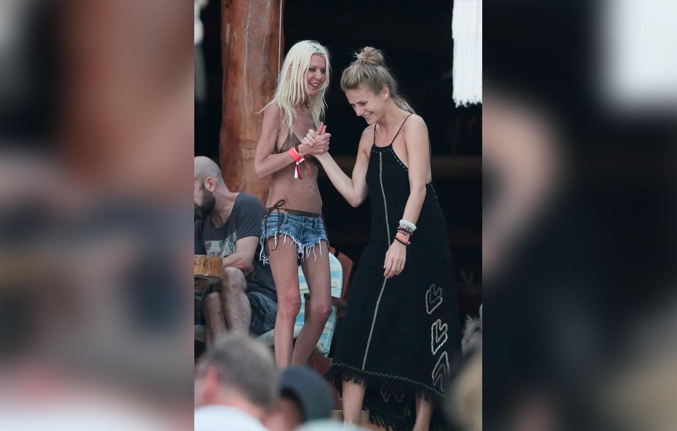 *EXCLUSIVE* Tara Reid enjoys some down time with friends in Tulum