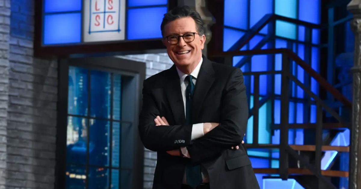 image of Stephen Colbert expressed gratitude while announcing the show's exit from CBS.