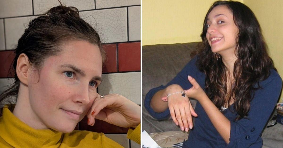 Composite photo of Amanda Knox and Meredith Kercher