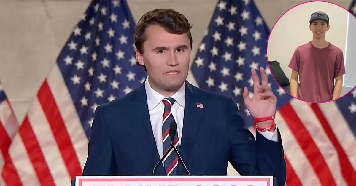 Composite photo of Charlie Kirk and his alleged assassin.