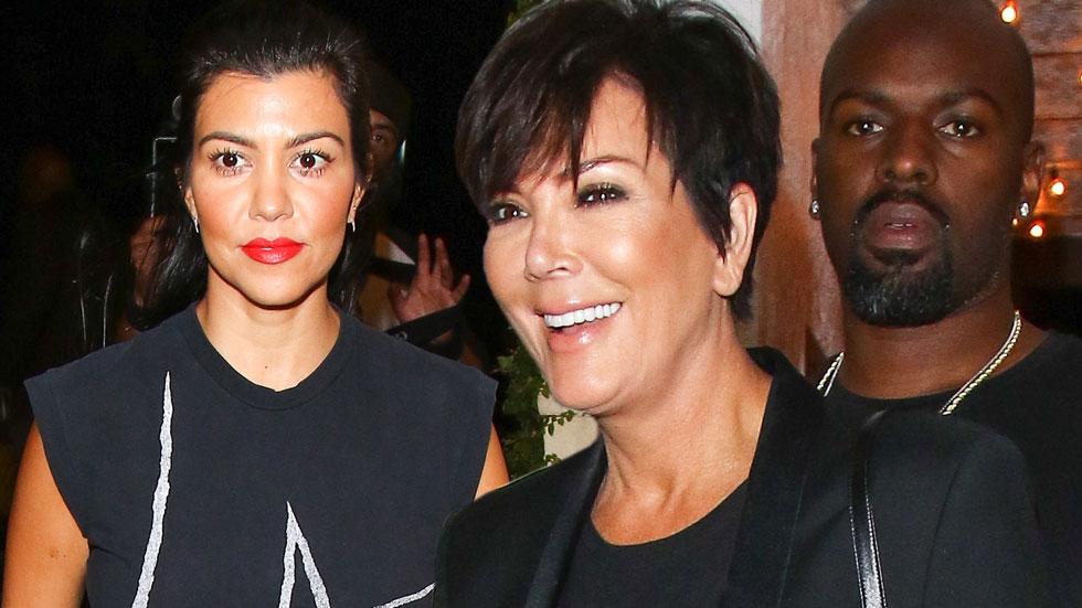 Kourtney kardashian tags along kris jenner date night