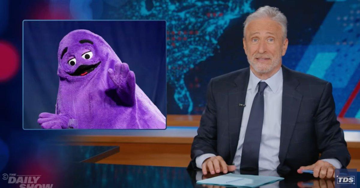 Photo of the comedian joked Donald Trump looks like McDonald's Grimace due to his 'puffy ankles' and discolored hands.