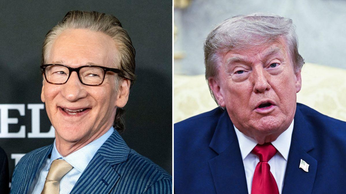 Photo of Bill Maher and Donald Trump.