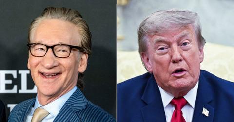 Photo of Bill Maher and Donald Trump.