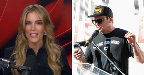 split photo of megyn kelly and spencer pratt