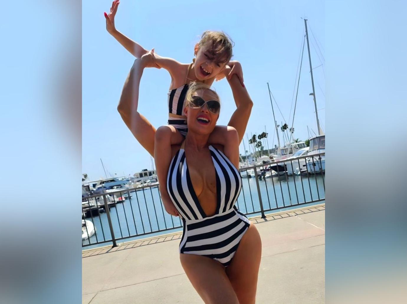 Coco Austin & Daughter Chanel, 7, Wear Matching Swimsuits: Photos