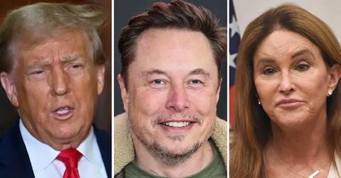 Split photos of Donald Trump, Elon Musk and Caitlyn Jenner.